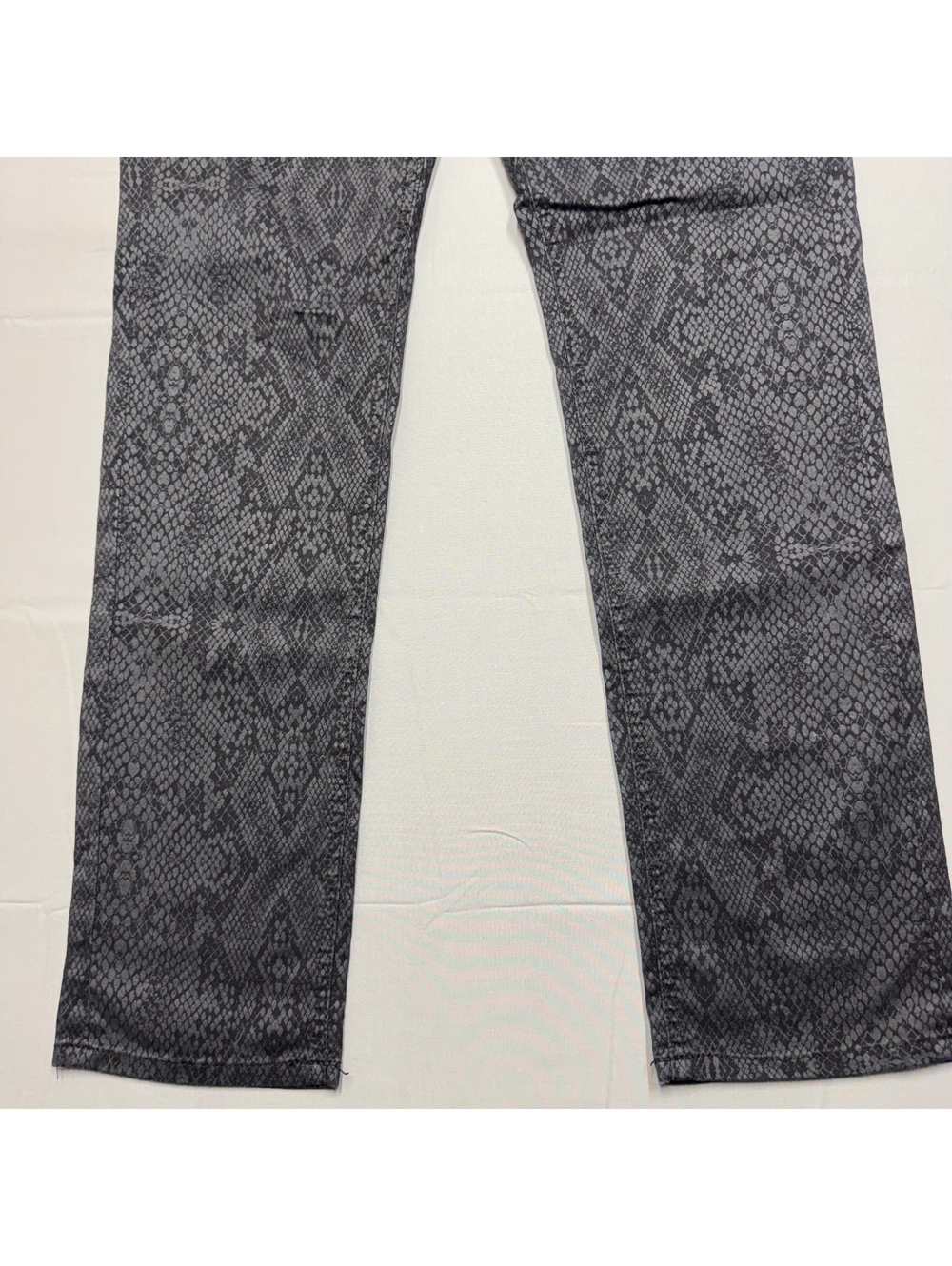 Liverpool Womens Beatles Snakeskin Print Pants Size 12 Gray Python Stretch - Picture 2 of 11